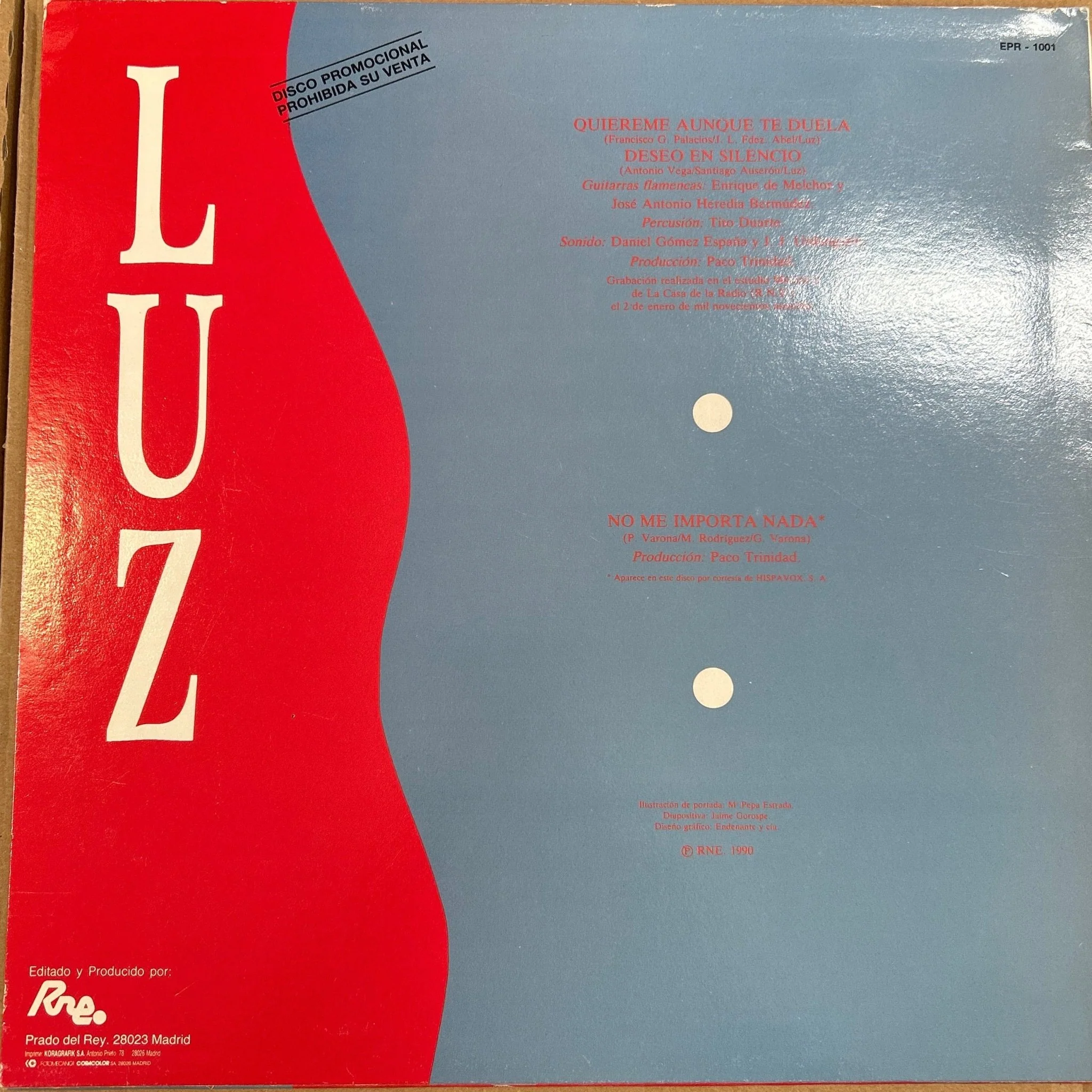 MAXISINGLE Luz ‎– Quiereme Aunque Te Duela 2ª Mano - Image 2