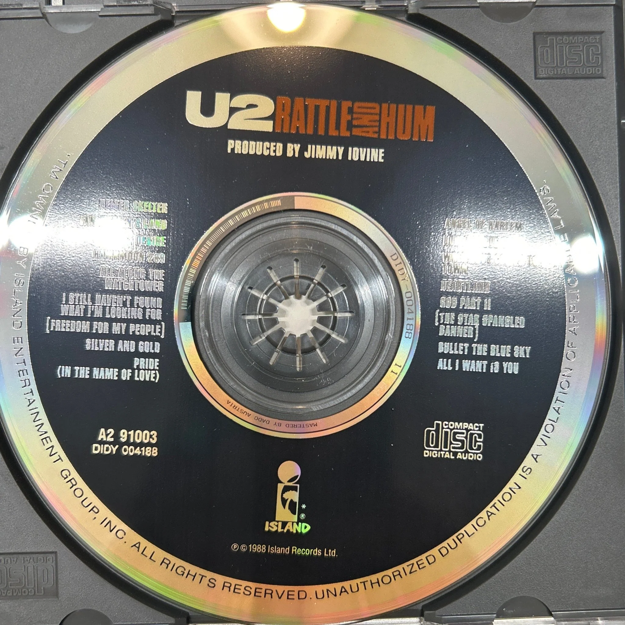 CD U2 ‎– Rattle And Hum - Ed. Americana 2ª mano - Image 3