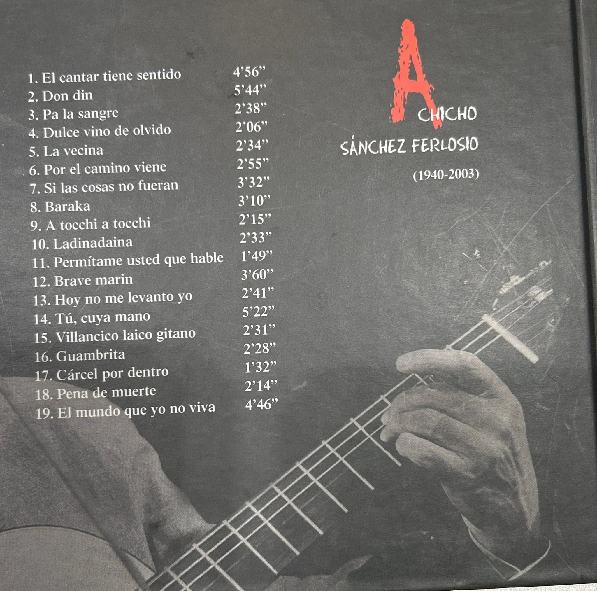 CD Amancio Prada – Hasta Otro Día, Chicho Sánchez Ferlosio 2ª Mano - Image 2