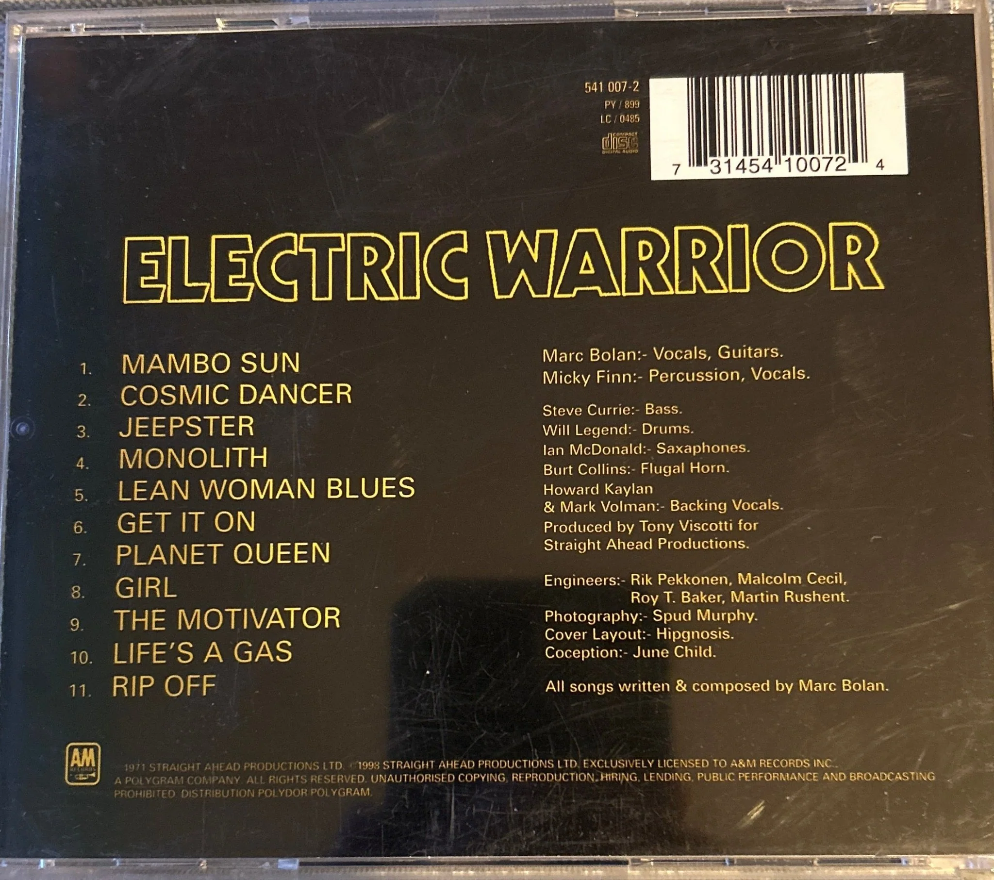 CD T. Rex ‎– Electric Warrior 2ª Mano - Image 2