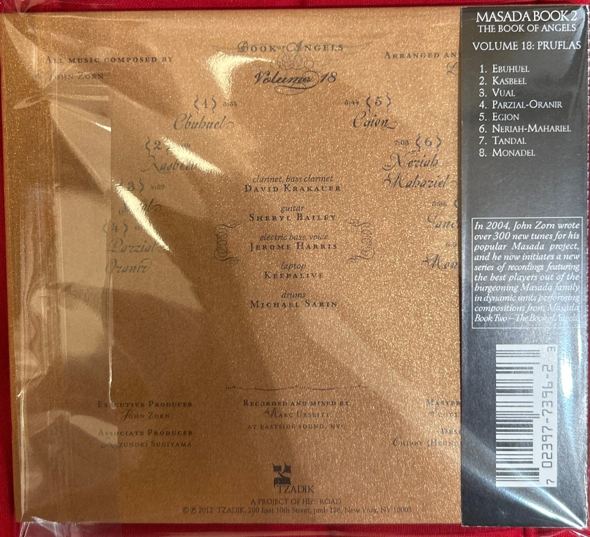 CD John Zorn - David Krakauer ‎– Pruflas (Book Of Angels Volume 18) 2ª Mano - Image 2