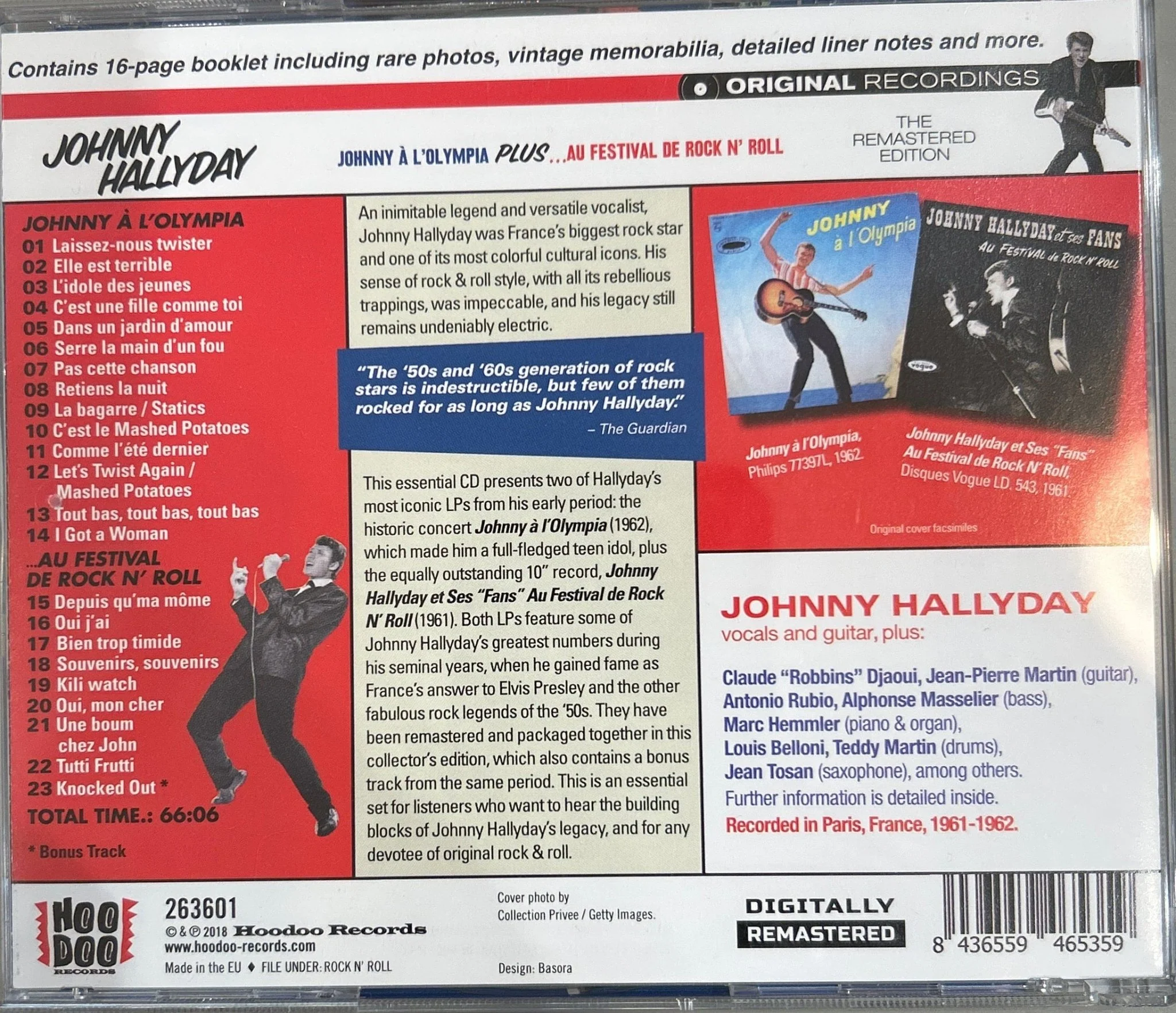 CD Johnny Hallyday ‎– Johnny À L'Olympia Plus ...Au Festival De Rock N' Roll 2ª Mano - Image 2