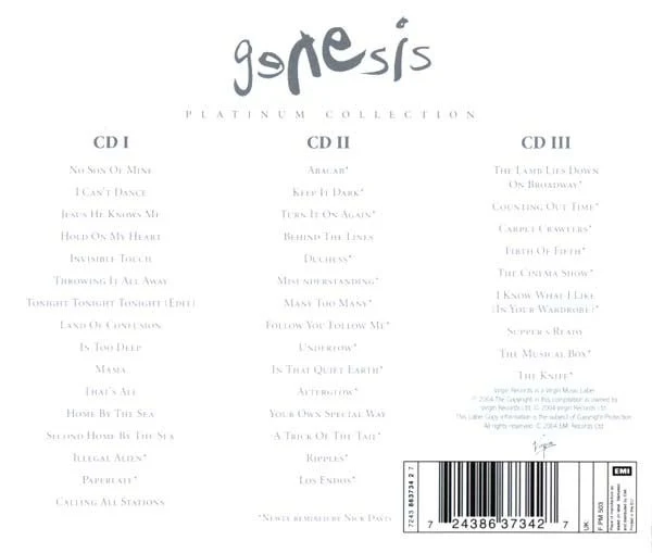 CD Genesis ‎– Platinum Collection 2ª Mano - Image 2