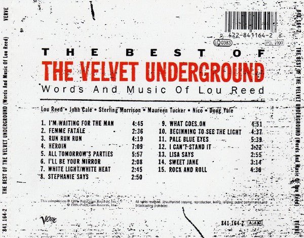 CD The Velvet Underground ‎– The Best Of The Velvet Underground (Words And Music Of Lou Reed) 2ª Mano - Image 2