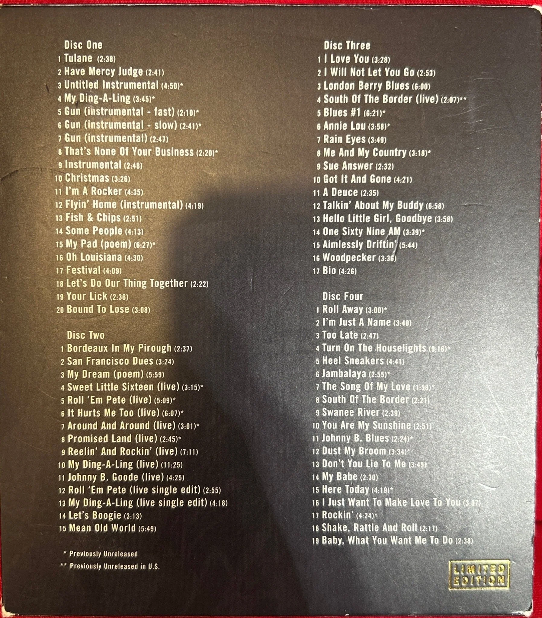 CD Chuck Berry ‎– Have Mercy: His Complete Chess Recordings 1969 To 1974 2ª Mano - Image 2