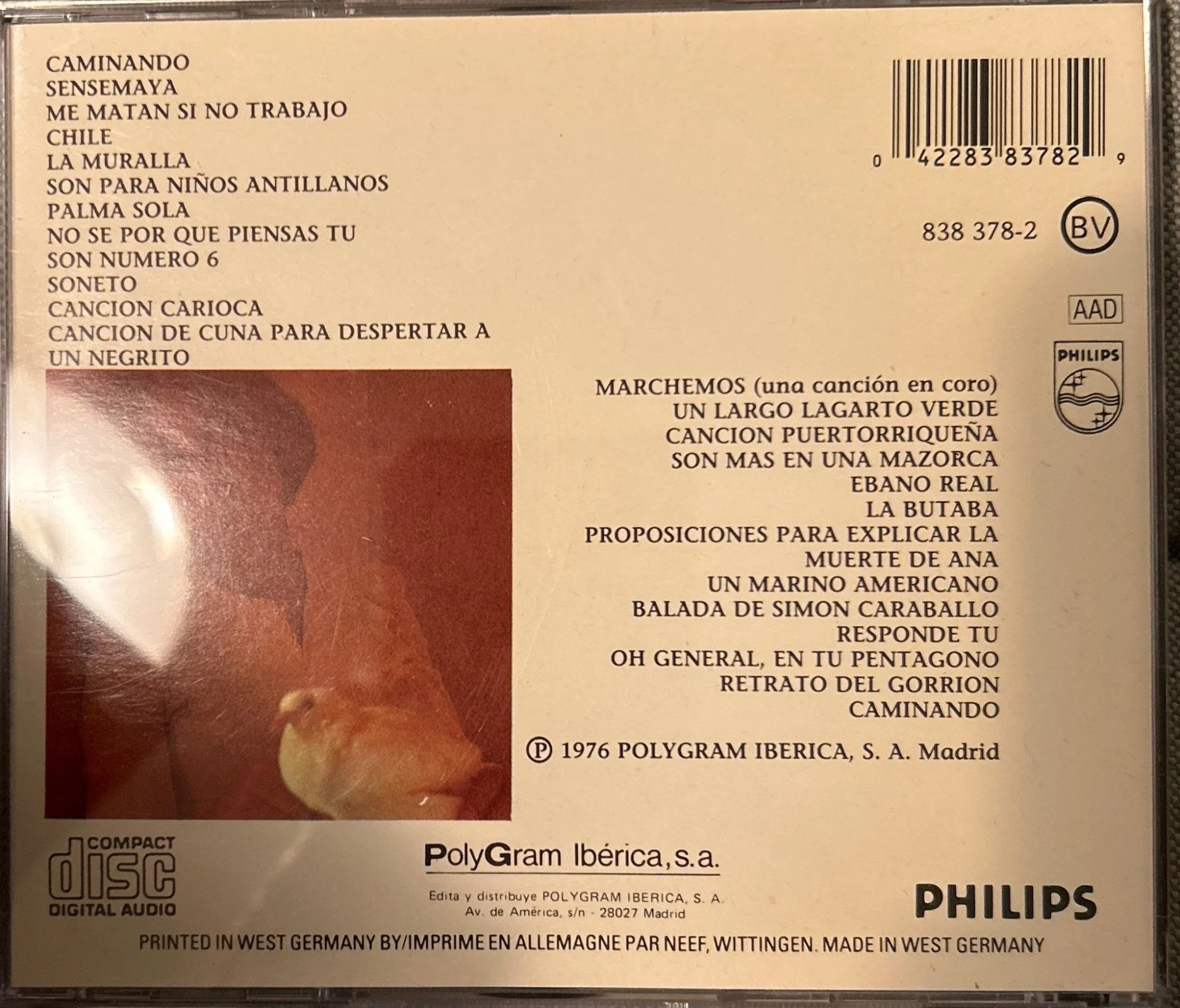 CD Ana Belén ‎– La Paloma De Vuelo Popular - Nicolás Guillén 2ª Mano - Image 2