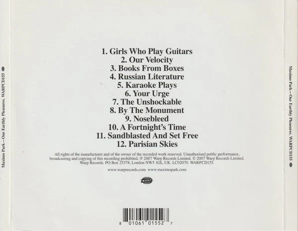 CD Maxïmo Park ‎– Our Earthly Pleasures 2ª Mano (Producto exclusivo recogida en tienda) - Image 2