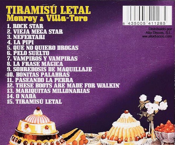 CD Monroy & Villa-Toro ‎– Tiramisú Letal 2ª Mano - Image 2