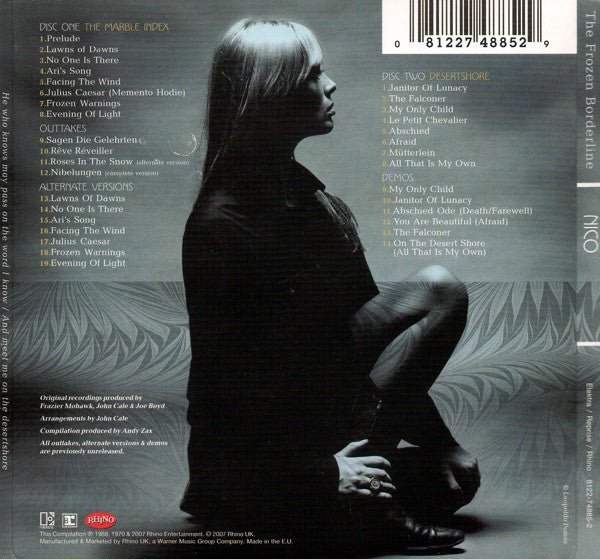 CD Nico  ‎– The Frozen Borderline 1968-1970 2ª Mano - Image 2