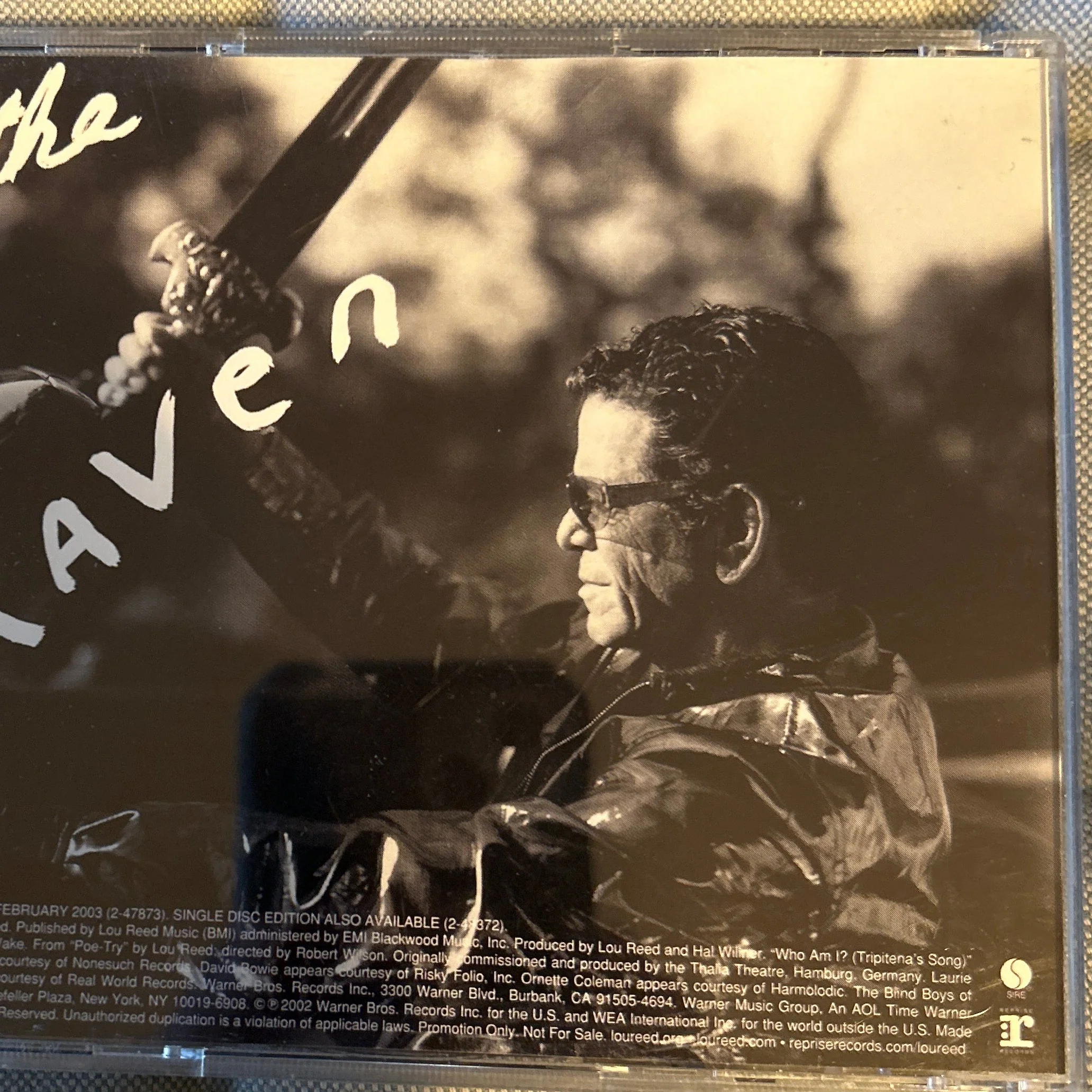 CD Lou Reed – The Raven Ed. USA - Promo - 2ª Mano - Image 2