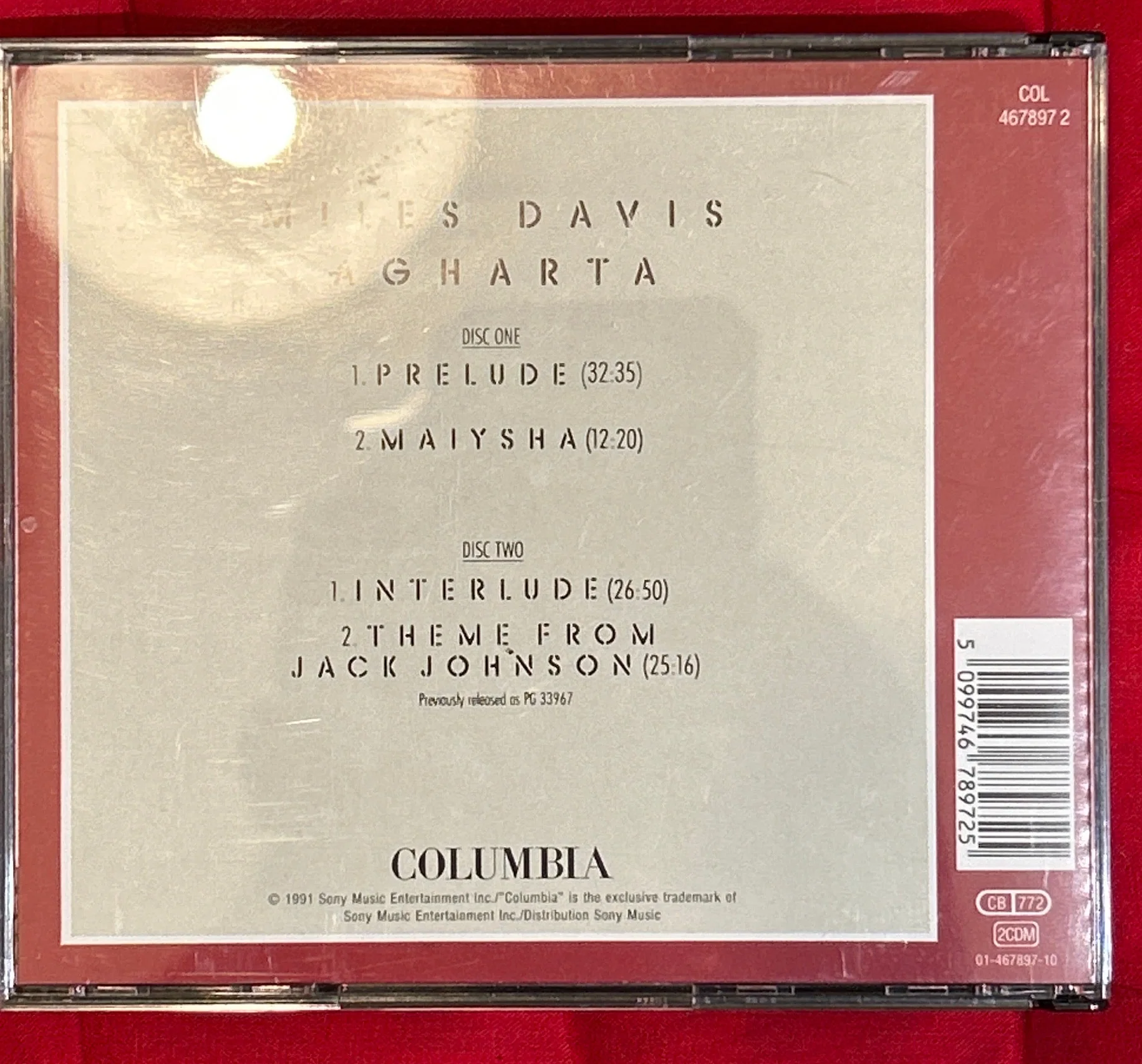 CD Miles Davis ‎– Agharta 2ª Mano - Image 2