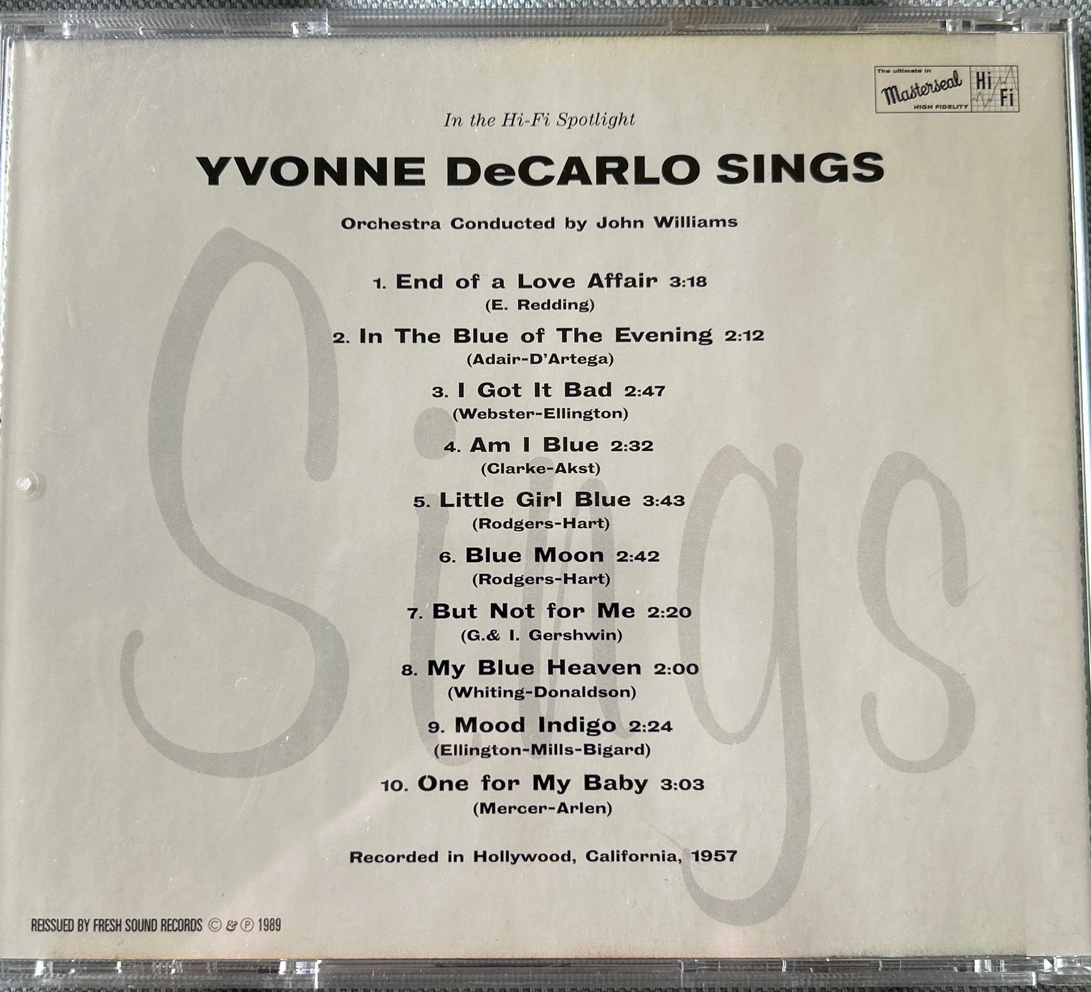 CD Yvonne De Carlo ‎– Yvonne De Carlo Sings 2ª Mano C-3 - Image 2