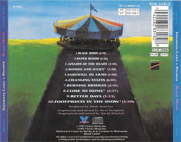 CD Emerson, Lake & Palmer ‎– Black Moon 2ª Mano - Image 2