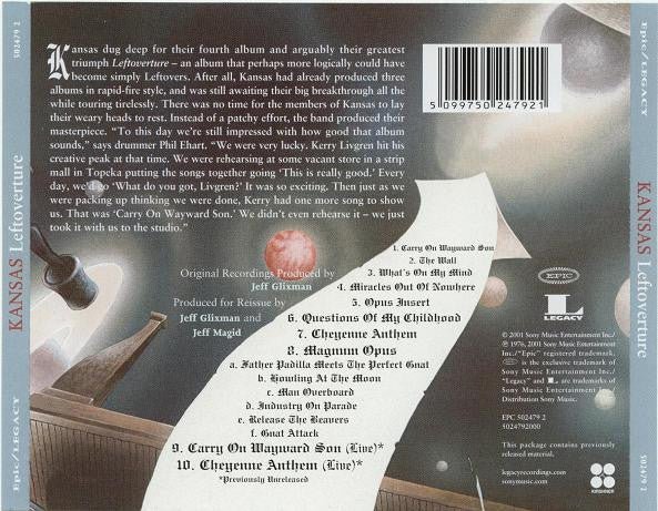 CD Kansas ‎– Leftoverture 2ª Mano - Image 2