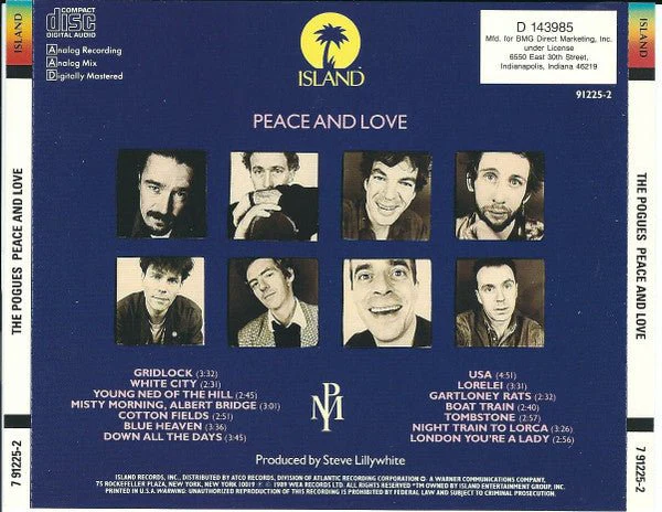 CD The Pogues ‎– Peace And Love Ed. Americana 2ª mano - Image 2