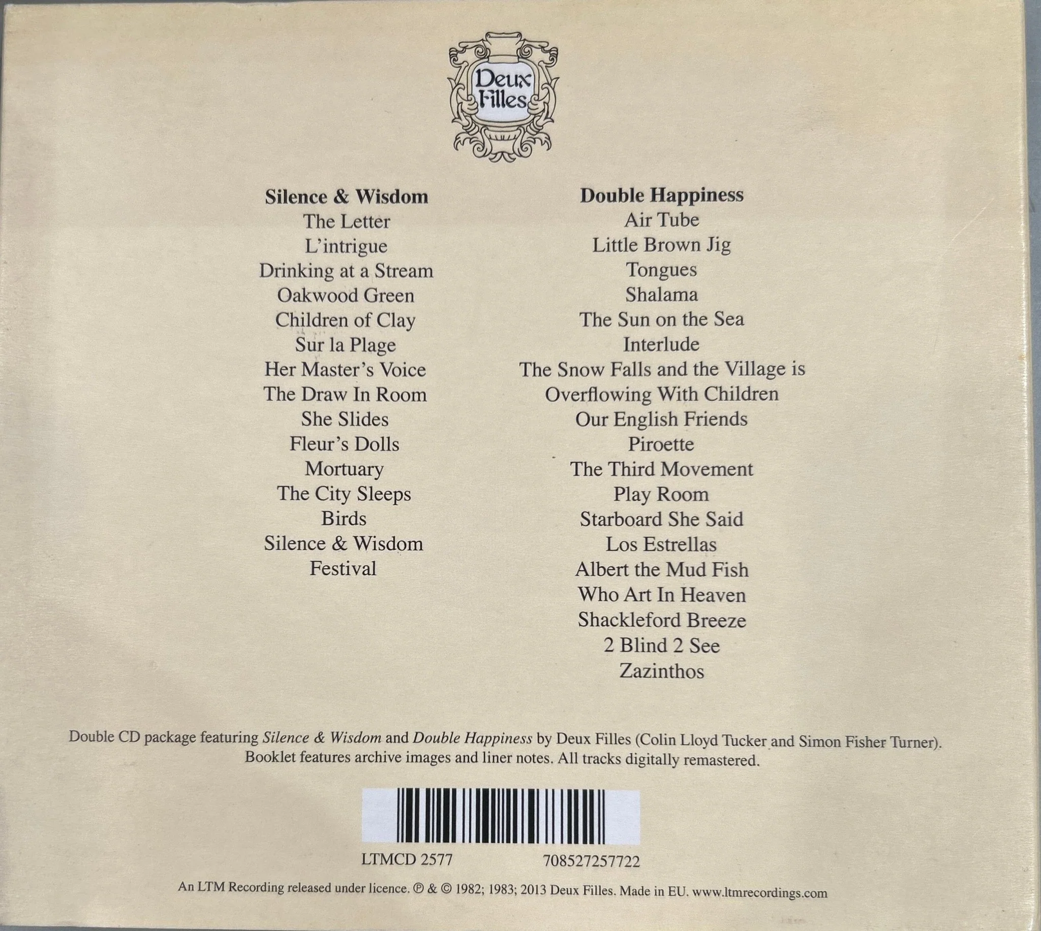 CD Deux Filles – Silence & Wisdom / Double Happiness 2ª Mano - Image 2