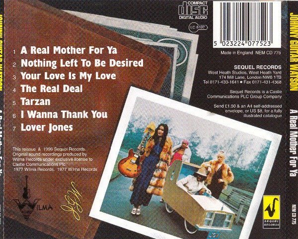 CD Johnny Guitar Watson ‎– A Real Mother For Ya 2ª Mano - Image 2