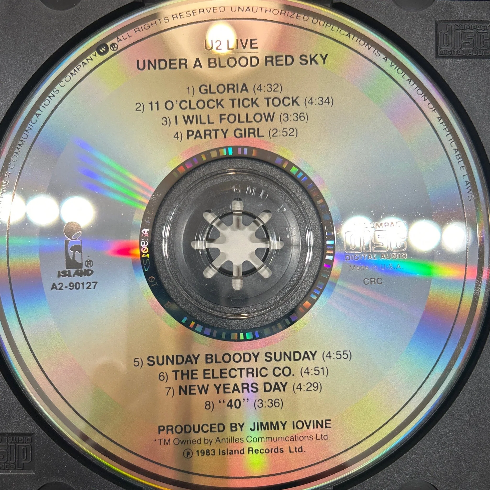 CD U2 ‎– Under A Blood Red Sky (Live) Ed. Americana 2ª mano - Image 3