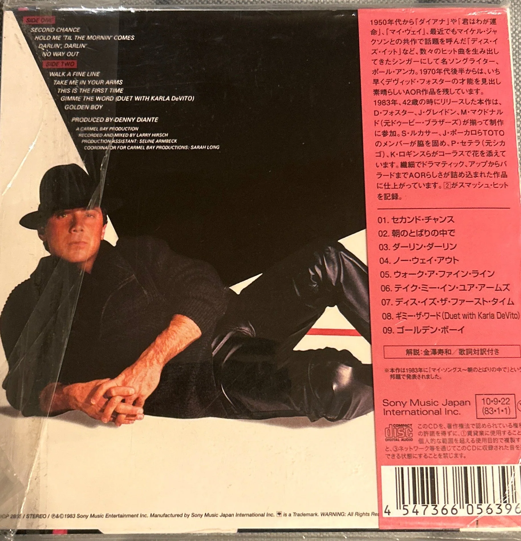 CD Paul Anka ‎– Walk A Fine Line 2ª Mano - Image 2