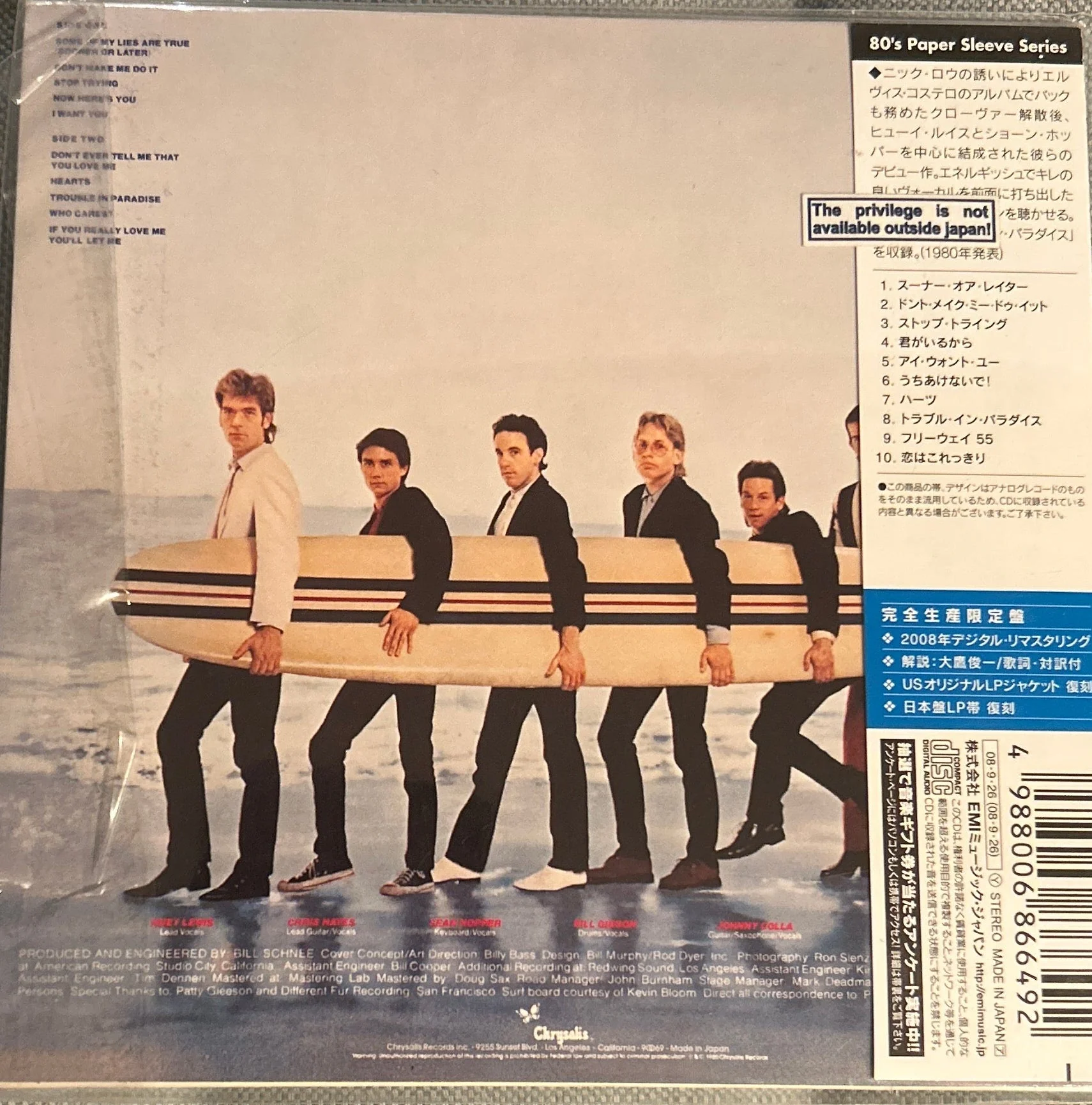 CD Huey Lewis And The News ‎– Huey Lewis And The News 2ª Mano - Image 2