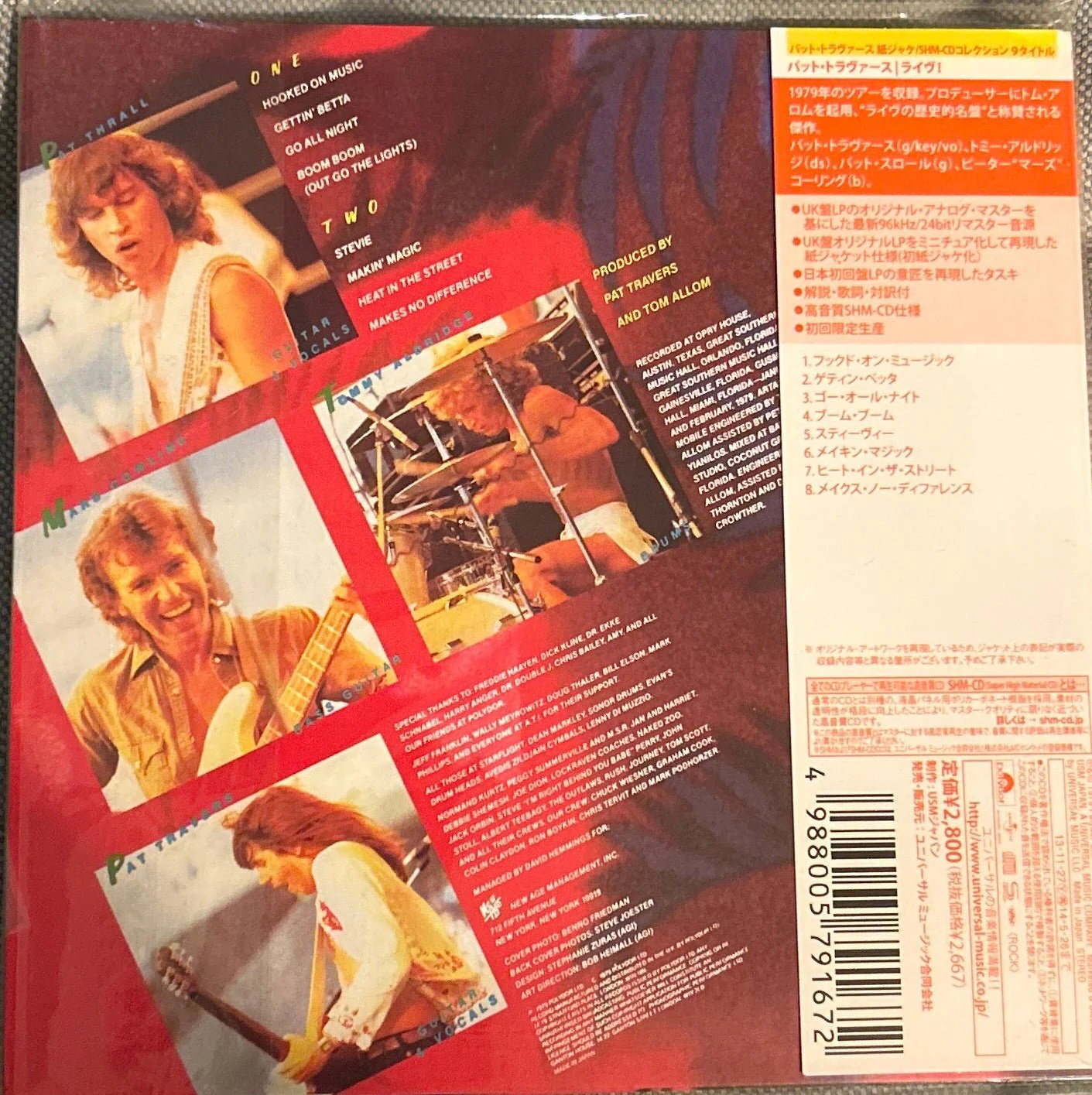 CD Pat Travers Band ‎– Live! Go For What You Know 2ª Mano - Image 2