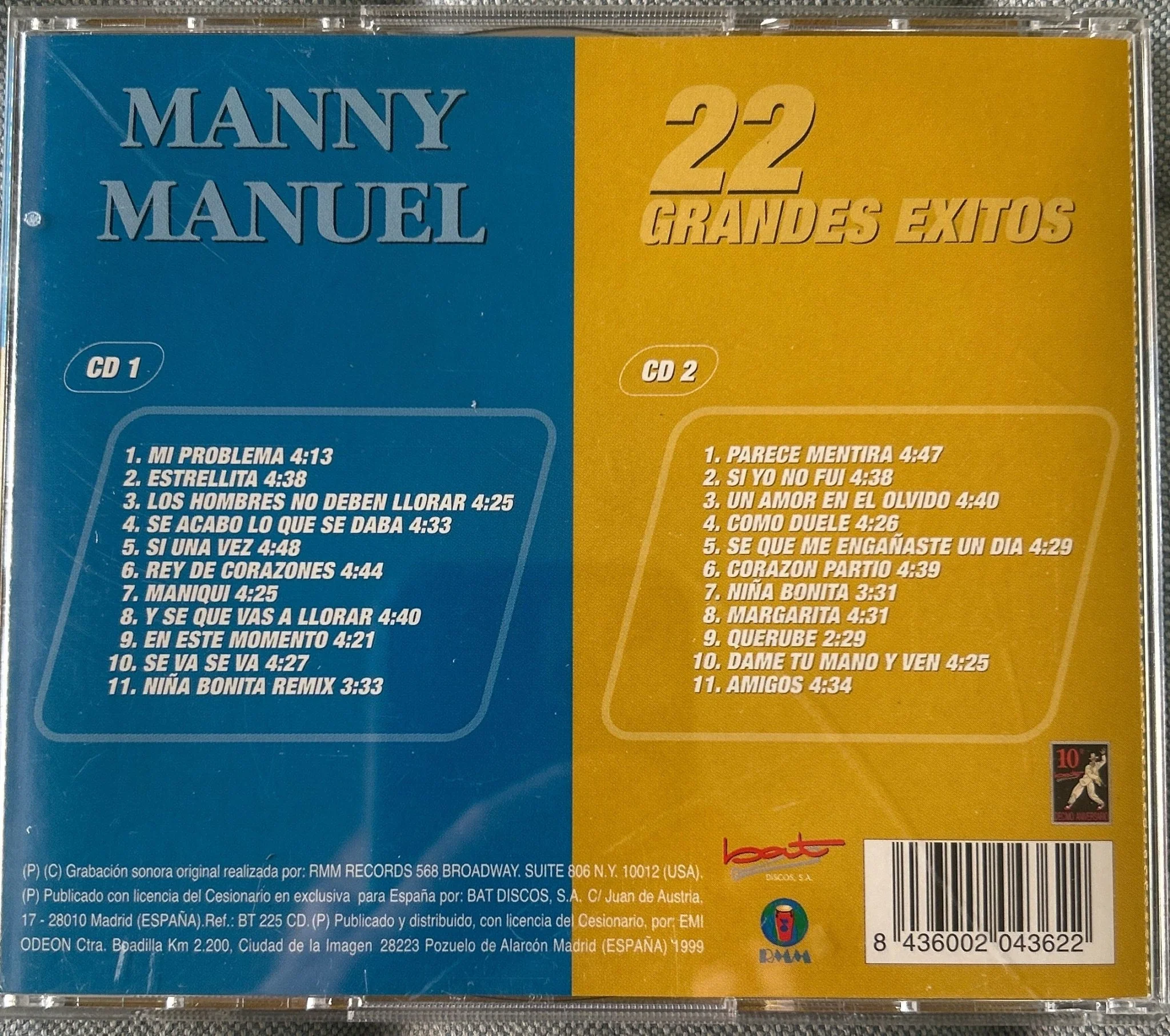 CD Manny Manuel ‎– 22 Grandes Éxitos 2ª Mano (Producto exclusivo recogida en tienda) - Image 2