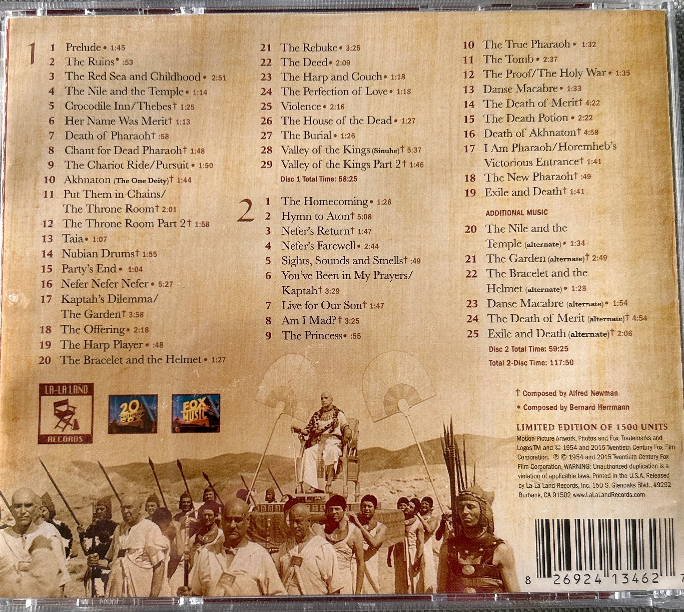CD Banda Sonora - Alfred Newman + Bernard Herrmann ‎– The Egyptian 2ª Mano - Image 2