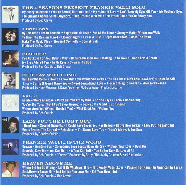 CD Box set  Frankie Valli – Selected Solo Works Nuevo precintado - Image 2