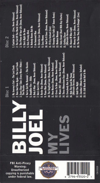 CD Boxset Billy Joel – My Lives Nuevo precintado - Image 2
