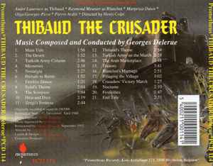 CD BSO - Georges Delerue ‎– Thibaud The Crusader (Original Television Soundtrack) 2ª mano - Image 2