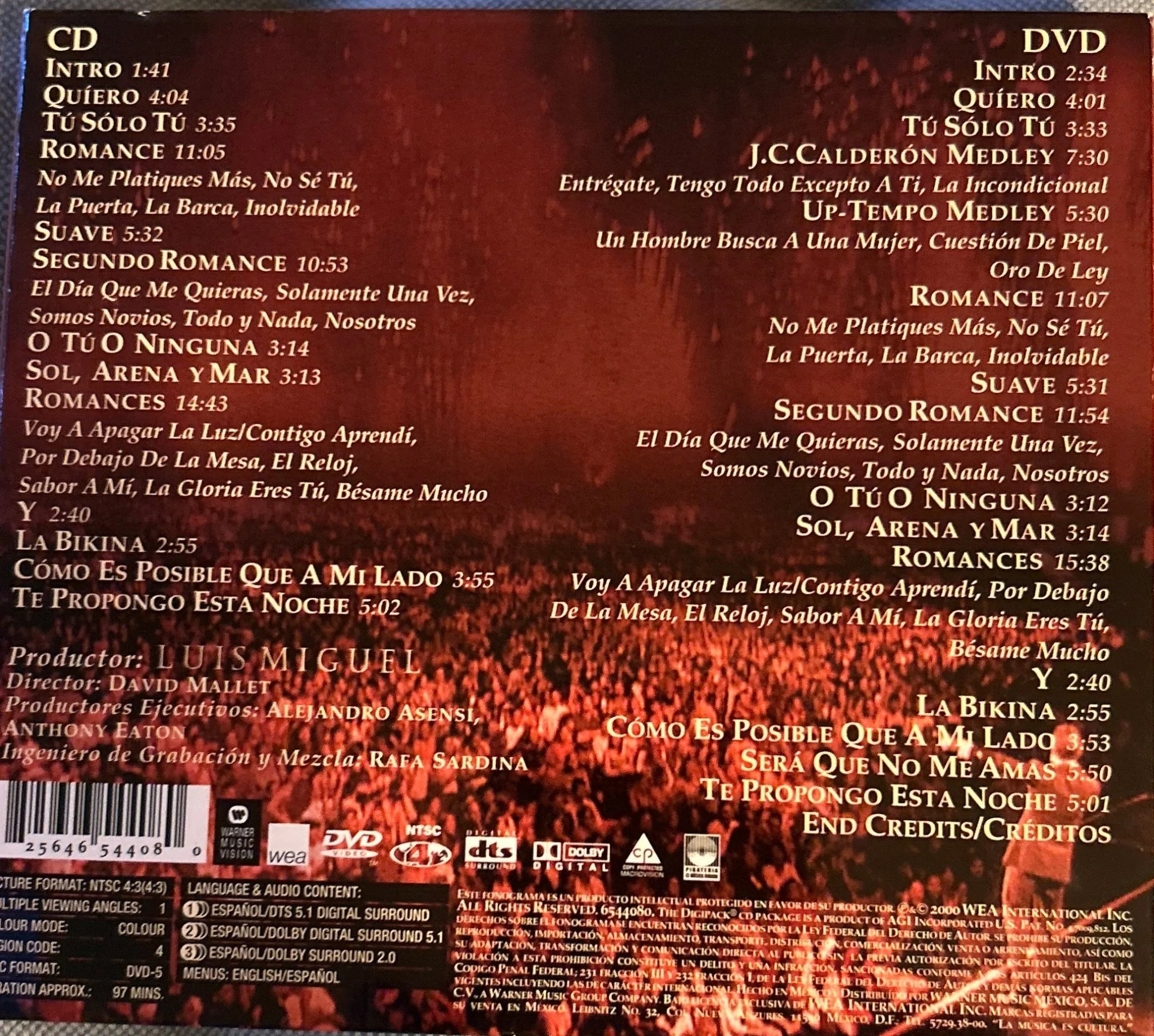 CD Luis Miguel ‎– Vivo Ed. Mexico 2ª Mano - Image 2