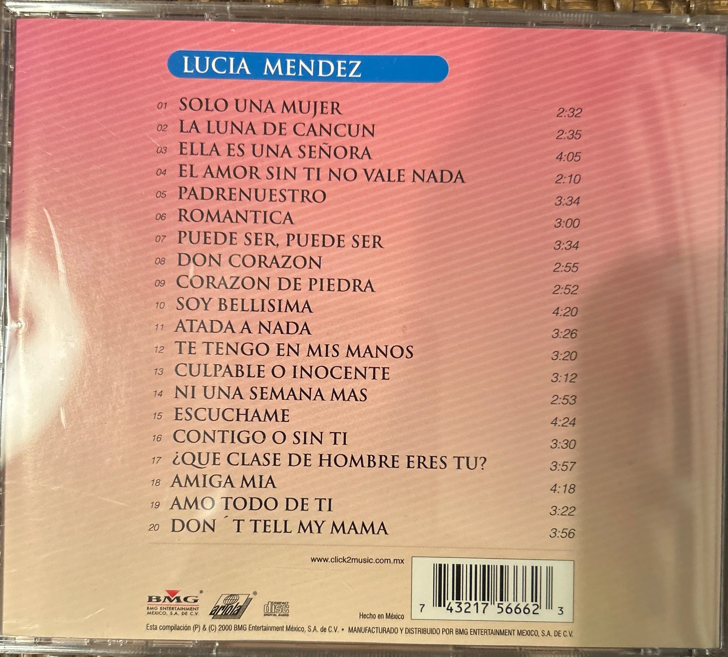 CD Lucia Méndez – 2 Lp's Igual A 1 CD 2ª Mano - Image 2