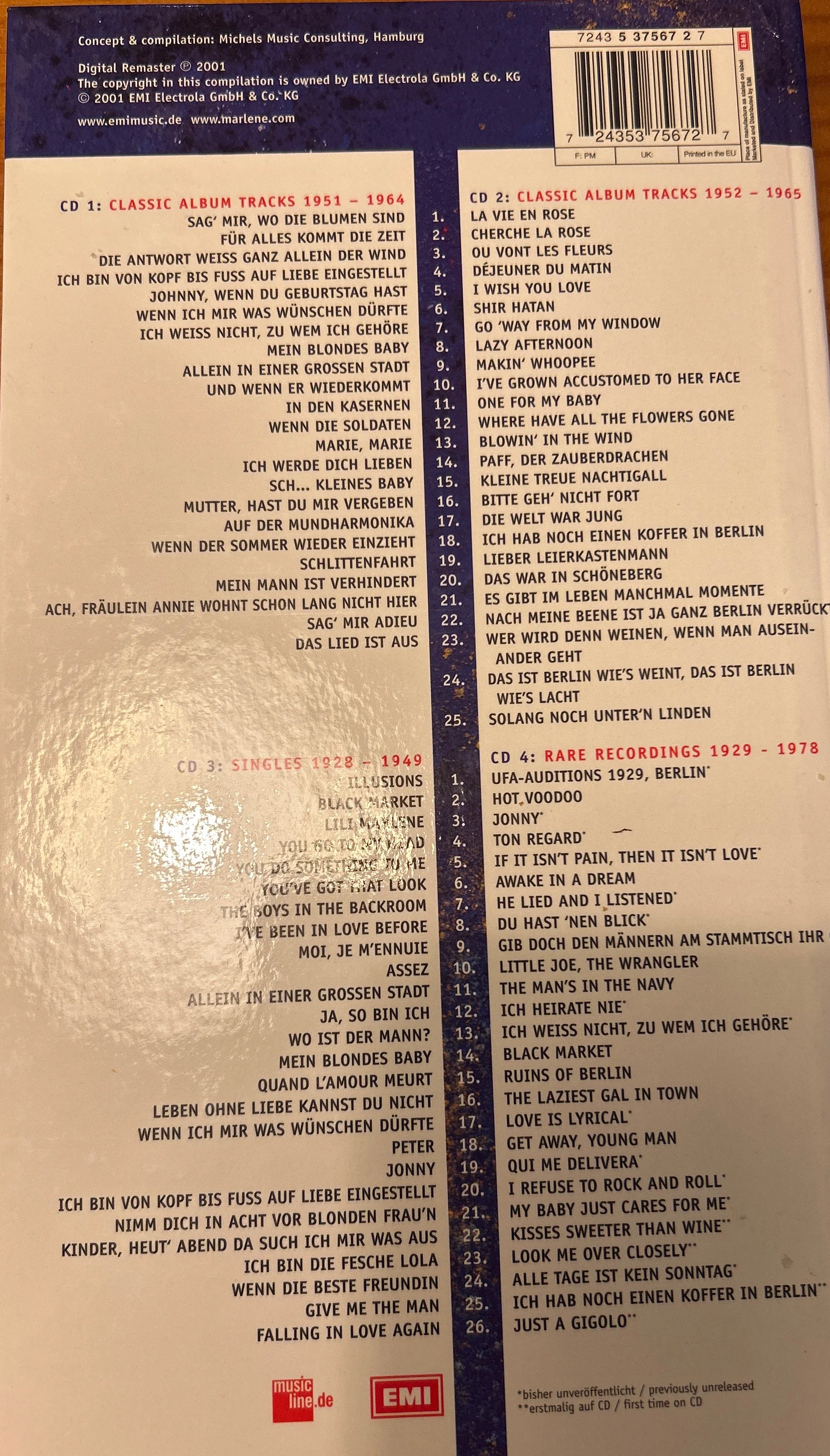 CD Marlene Dietrich ‎– Der Blonde Engel - Die Retrospektive 2ª mano - Image 2