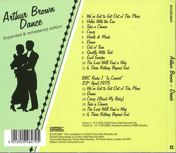 CD Arthur Brown ‎– Dance (Expanded & Remastered Edition) Nuevo precintado - Image 2