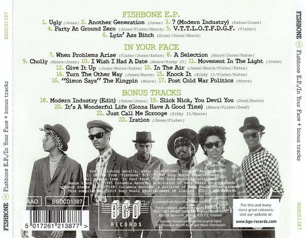 CD Fishbone ‎– Fishbone E.P. ★ In Your Face ★ Plus Bonus Tracks Nuevo precintado - Image 2