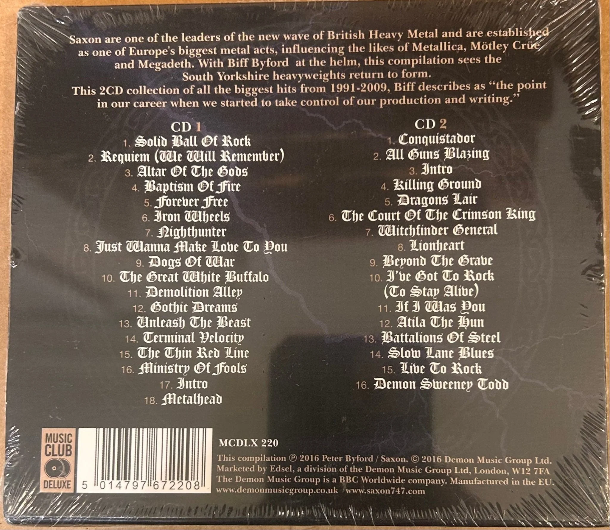 CD Saxon ‎– Baptism Of Fire : The Collection 1991 - 2009 Nuevo precintado - Image 2