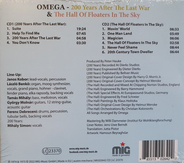 CD Omega – 200 Years After The Last War & The Hall Of Floaters In The Sky Nuevo precintado - Image 2