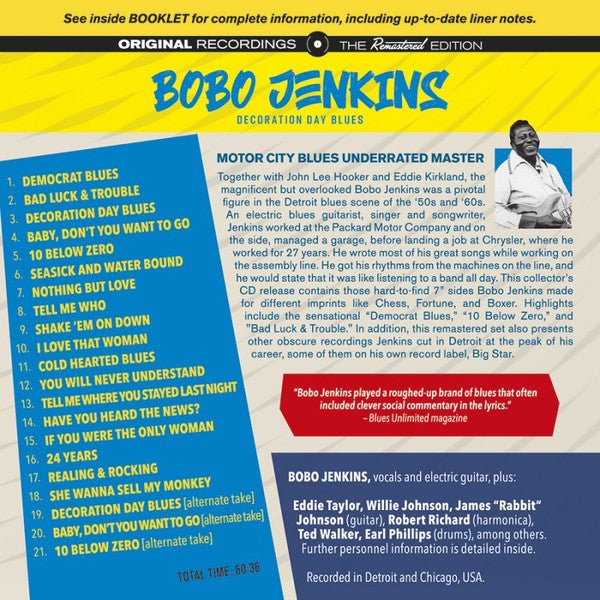 CD Bobo Jenkins ‎– Decoration Day Blues Nuevo precintado - Image 2