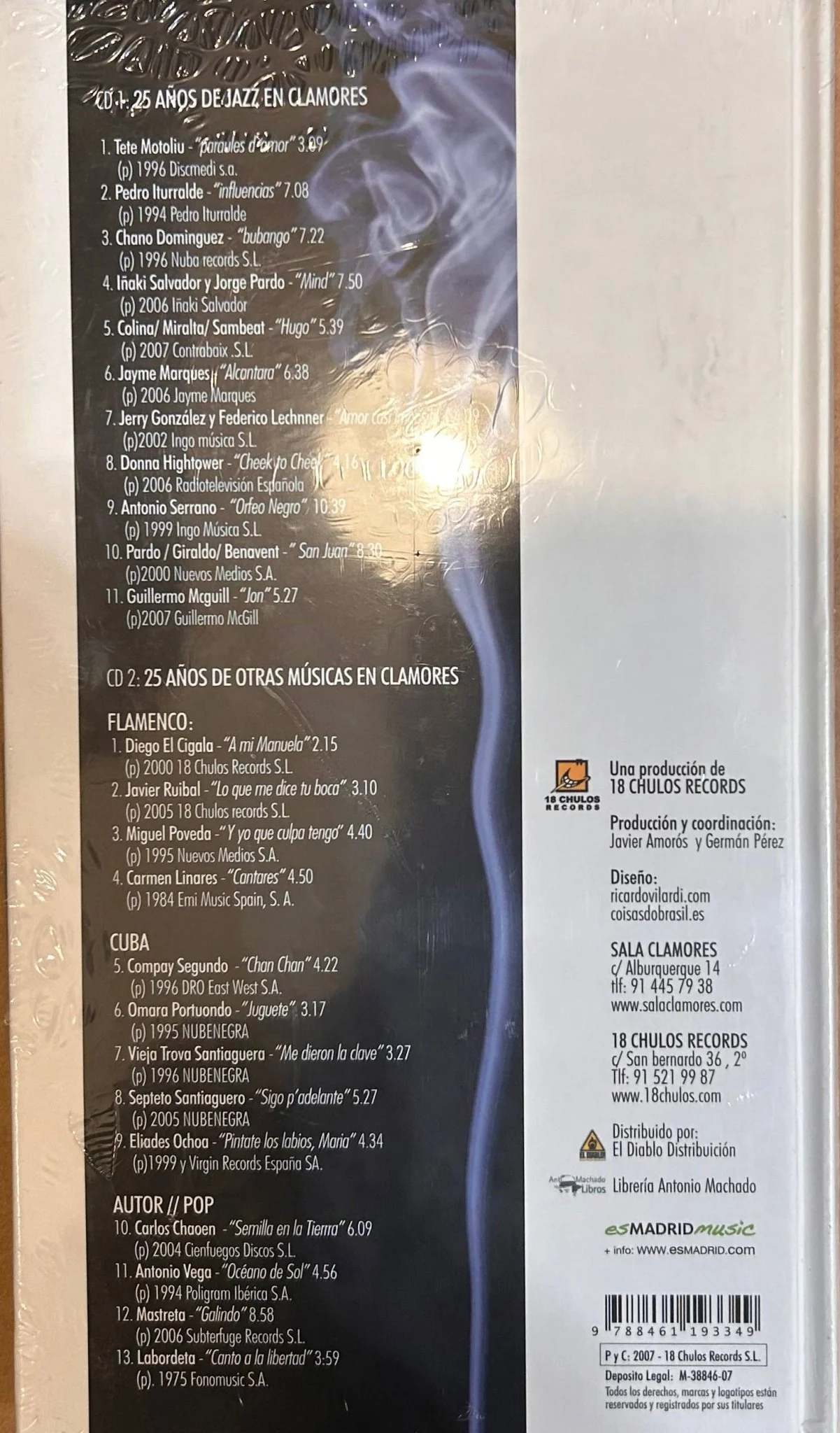 CD V/A - 25 años de la Sala Clamores  Nuevo precintado - Image 2