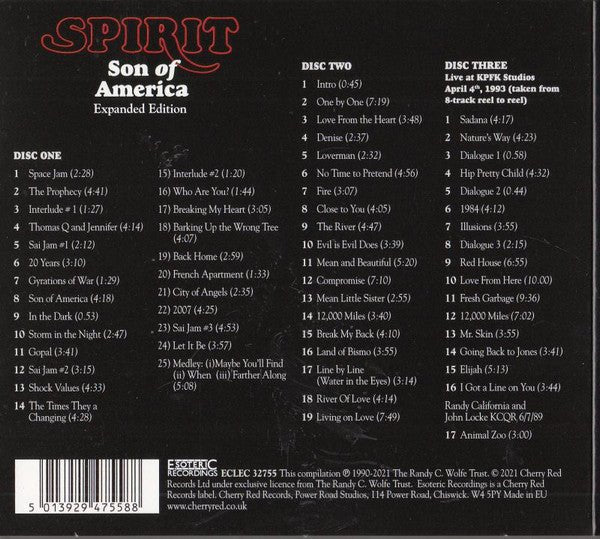 CD Spirit  – Son Of America Nuevo precintado - Image 2