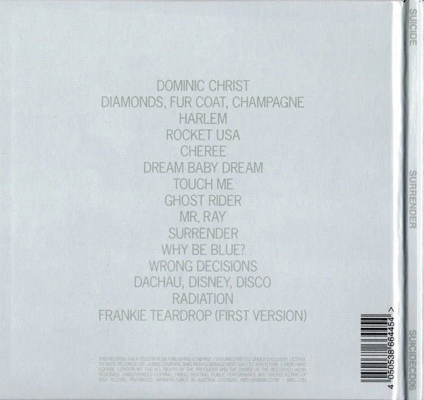 CD  Suicide ‎– Surrender Nuevo precintado - Image 2