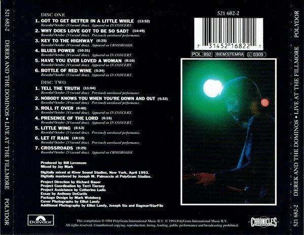 CD Derek And The Dominos – Live At The Fillmore Nuevo precintado - Image 2