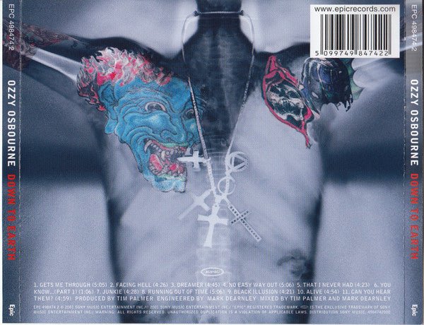 CD Ozzy Osbourne – Down To Earth Nuevo precintado - Image 2