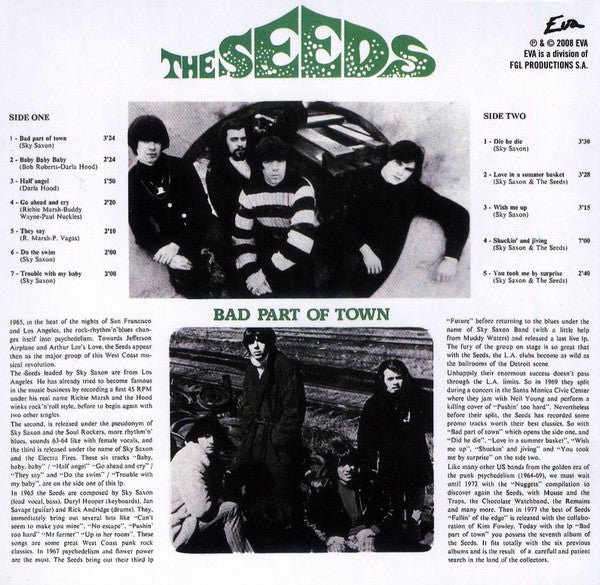 CD The Seeds & Sky Saxon – Bad Part Of Town  Nuevo precintado - Image 2