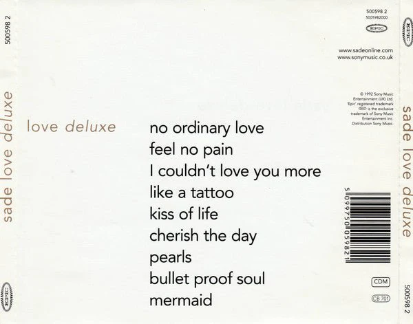 CD Sade ‎– Love Deluxe Nuevo precintado - Image 2