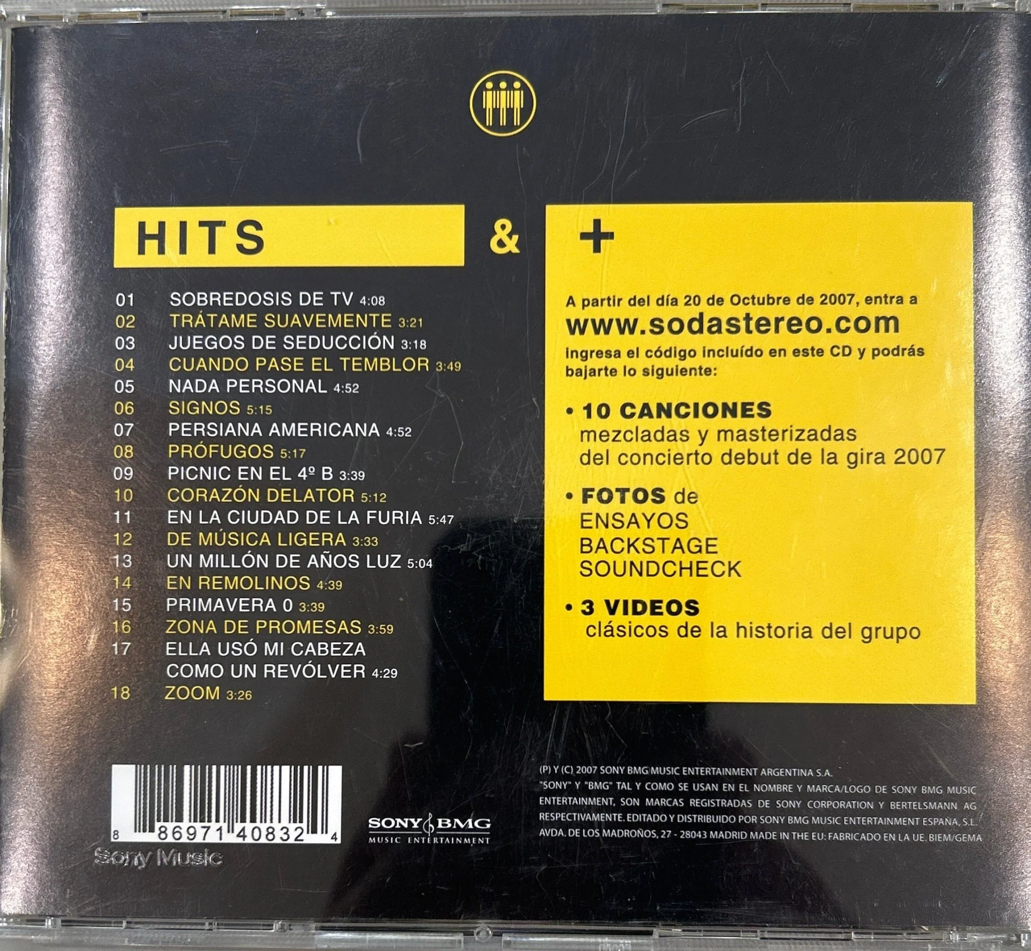 CD Soda Stereo ‎– Me Veras Volver - Hits & + 2ª Mano - Image 2