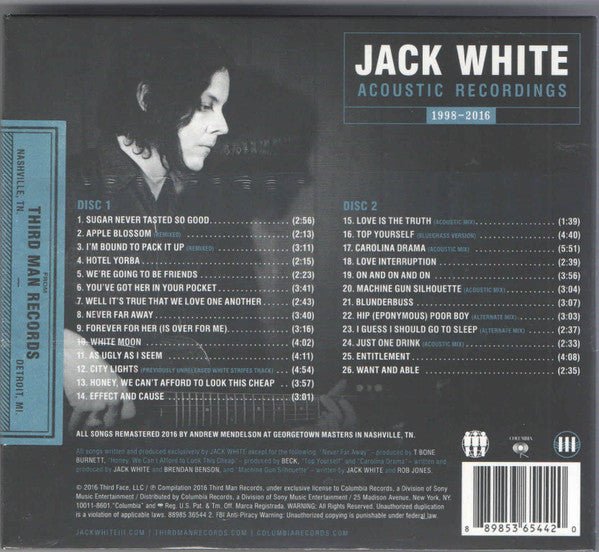 CD Jack White – Acoustic Recordings 1998-2016 Nuevo precintado - Image 2