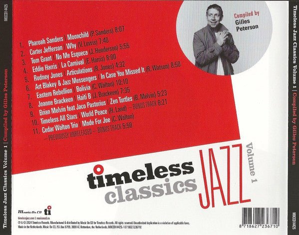 CD Gilles Peterson ‎– Timeless Jazz Classics Volume 1 Nuevo precintado - Image 2