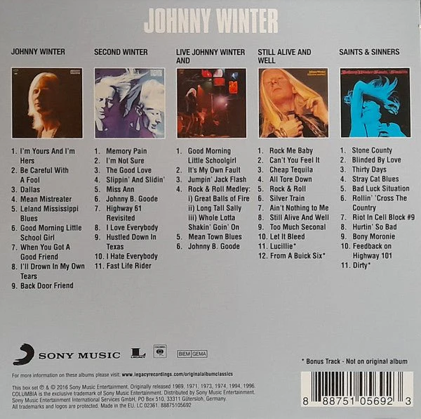 CD Johnny Winter ‎– Original Album Classics Nuevo precintado - Image 2