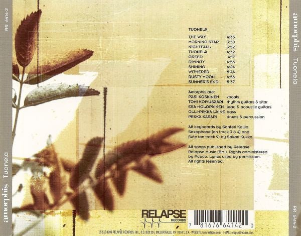 CD Amorphis ‎– Tuonela Ed. Americana Nuevo precintado - Image 2